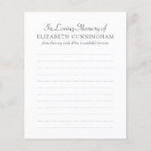 In Love Memory Foto Begräbniskarte (Vorderseite)