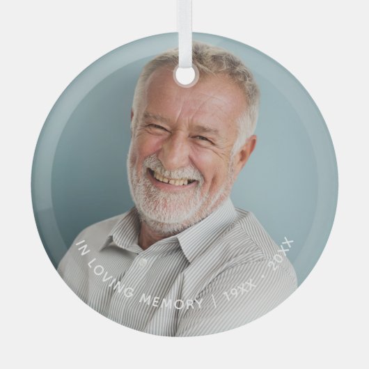 In Love Memory Foto behalten Ornament Aus Glas (Vorderseite)