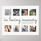 In Love Memory Foto Collage Achtung Tribut Poster (Vorne)