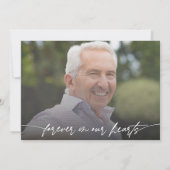 In Love Memory Foto Collage Beerdigung horizontal Einladung (Rückseite)