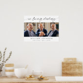 In Love Memory Foto Collage Beerdigung horizontal Poster (Küche)