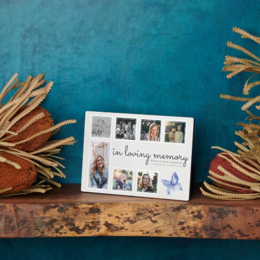 In Love Memory Foto Collage Butterfly Keepake Fotoplatte (Seite)