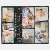 In Love Memory Foto Collage Fleecedecke (Vorderseite (Horizontal))