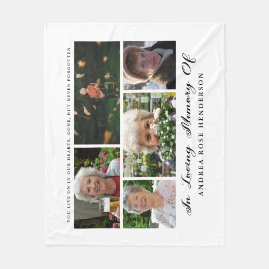 In Love Memory Foto Collage Fleecedecke (Vorderseite)