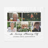 In Love Memory Foto Collage Fleecedecke (Vorderseite (Horizontal))