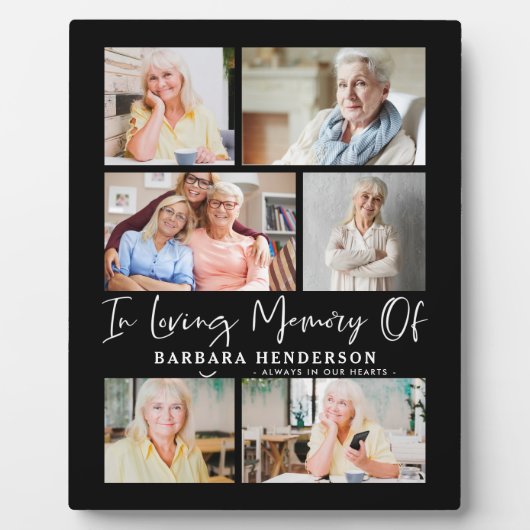 In Love Memory Foto Collage Fotoplatte (Vorderseite)