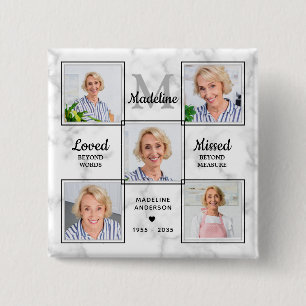 In Love Memory Foto Collage Memorial Beerdigung Button