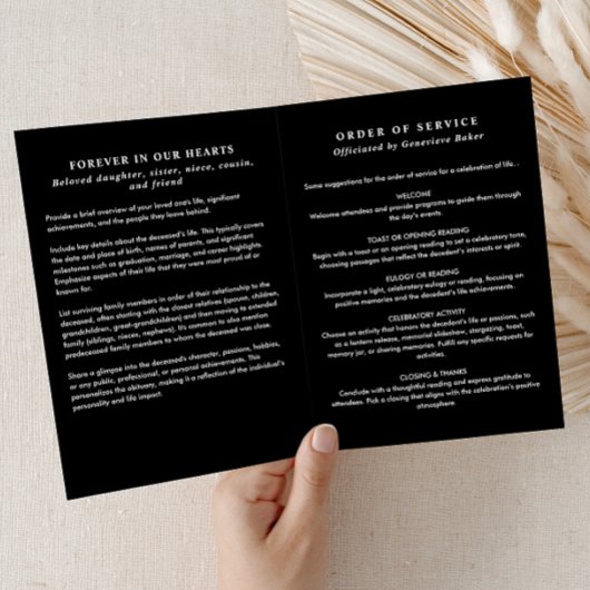 In Love Memory Foto Collage Memorial/Beerdigung Programm