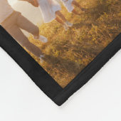 In Love Memory Foto Collage Memorial Black Fleecedecke (Ecke)