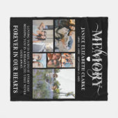 In Love Memory Foto Collage Memorial Fleecedecke (Vorderseite (Horizontal))