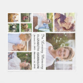 In Love Memory Foto Collage Memorial Fleecedecke (Vorderseite (Horizontal))