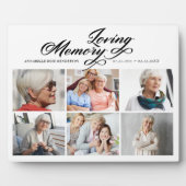 In Love Memory Foto Collage Memorial Fotoplatte (Vorderseite)