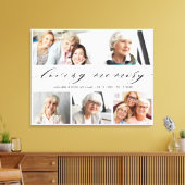 In Love Memory Foto Collage Memorial Keepake Leinwanddruck (Insitu (Wohnzimmer))