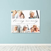 In Love Memory Foto Collage Memorial Keepake Leinwanddruck (Insitu (Holzboden))