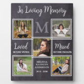 In Love Memory Foto Collage Memorial Plaque Fotoplatte (Vorderseite)
