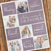 In Love Memory Foto Collage Memorial Zitat Fleecedecke