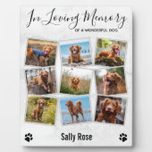In Love Memory Foto Collage Pet Memorial Fotoplatte (Vorderseite)