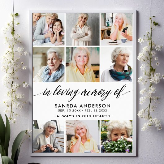 In Love Memory Foto Collage Poster