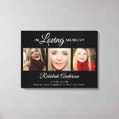 In Love Memory Foto Collage Tribute Leinwanddruck (Vorderseite)
