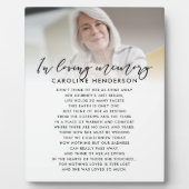 In Love Memory Foto Custom Quote/Poem Tabletop Fotoplatte (Vorderseite)