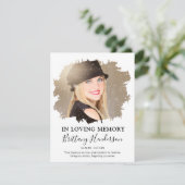 In Love Memory | FOTO Dankeskarte (Stehend Vorderseite)