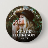In Love Memory | Foto der Erinnerung Button (Vorderseite)