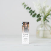 In Love Memory Foto Einfache Beerdigung Lesezeiche Mini Visitenkarte (Stehend Vorderseite)