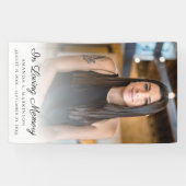 In Love Memory Foto Einfache Beerdigung Service Banner (Horizontal)