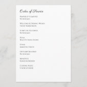 In Love Memory Foto Einfache Beerdigung Service Programm (Rückseite)