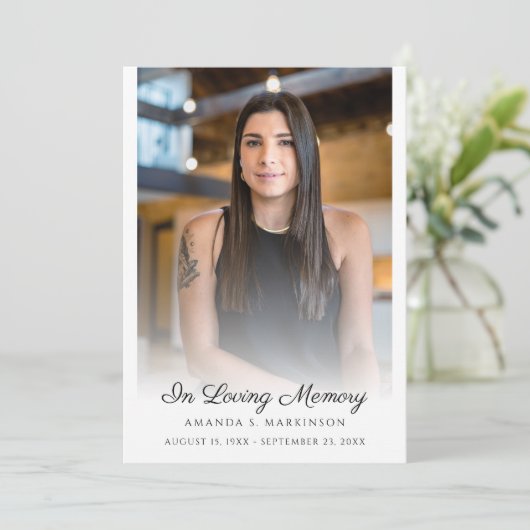 In Love Memory Foto Einfache Beerdigung Service Programm (Stehend Vorderseite)