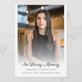 In Love Memory Foto Einfache Beerdigung Service Programm (Vorderseite)