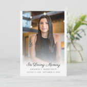 In Love Memory Foto einfache Obituary Beerdigung Programm (Stehend Vorderseite)