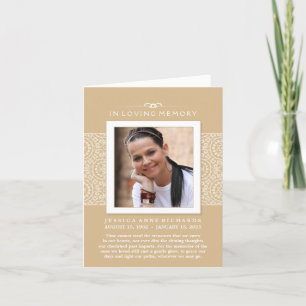 In Love Memory Foto Elegant Gold Dankeschön Card Dankeskarte