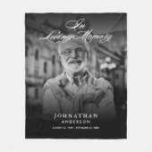 In Love Memory Foto Elegantes Skript Fleecedecke (Vorderseite)