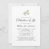 In Love Memory Foto Feier des Lebens Beerdigung Einladung (Rückseite)