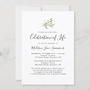 In Love Memory Foto Feier des Lebens Beerdigung Einladung