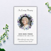 In Love Memory Foto florale Beerdigungskarte Visitenkarte