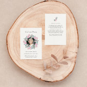 In Love Memory Foto florale Gedenkkarte Visitenkarte