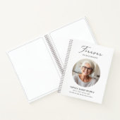 In Love Memory Foto Funeral Memorial Gästebuch Notizblock (Innenseite)