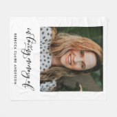 In Love Memory Foto Gedicht Tribute Blanket Fleecedecke (Vorderseite (Horizontal))