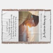 In Love Memory Foto Gedicht Tribute Decke (Vorderseite)