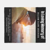 In Love Memory Foto Gedicht Tribute Fleecedecke (Vorderseite (Horizontal))