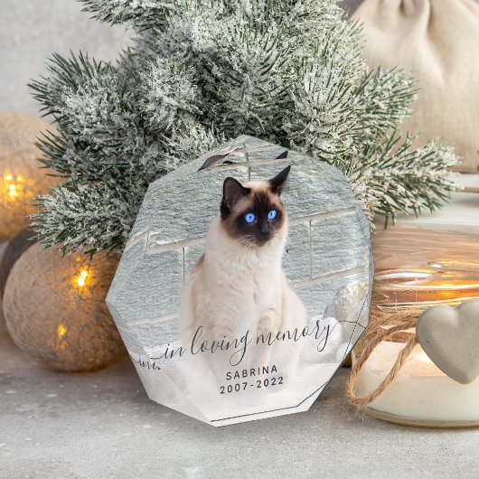 In Love Memory Foto Gray Script Pet Memorial