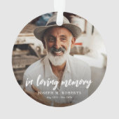 In Love Memory Foto halten Weihnachten Ornament (Rückseite)