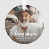 In Love Memory Foto halten Weihnachten Ornament (Vorderseite)