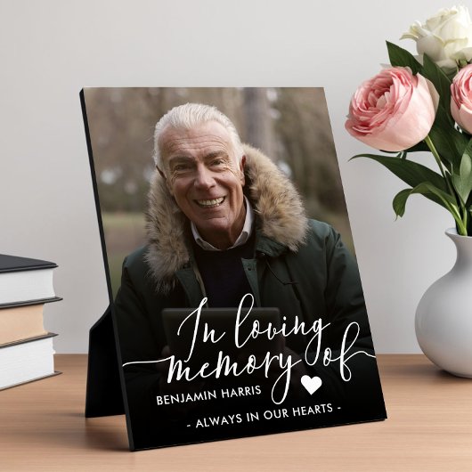 In Love Memory Foto Kalligraphie Fotoplatte