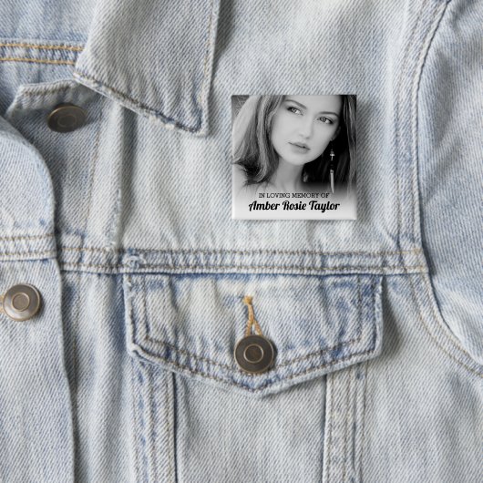 In Love Memory | Foto Keepake Button (Beispiel)