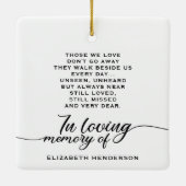 In Love Memory Foto Keramikornament (Rückseite)