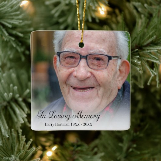 In Love Memory Foto Keramikornament (Baum)