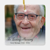 In Love Memory Foto Keramikornament (Vorderseite)